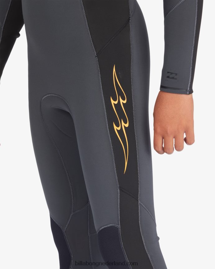 Billabong jongens Volledige wetsuit met 3/2 absolute borstritsgrafiet 4D20H994