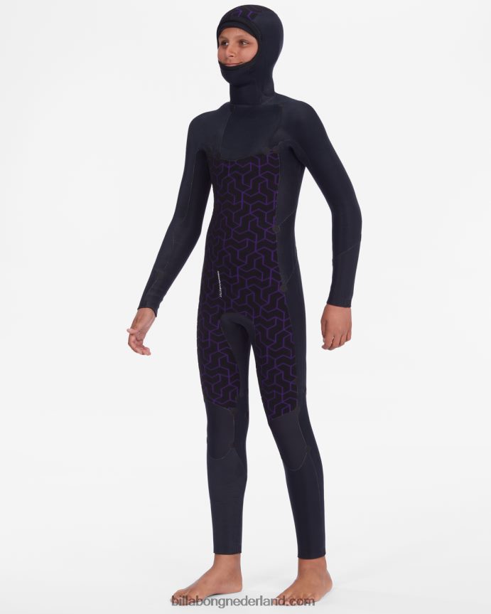 Billabong jongens Wetsuit met 5/4 absolute ritssluiting op de borstleger 4D20H909