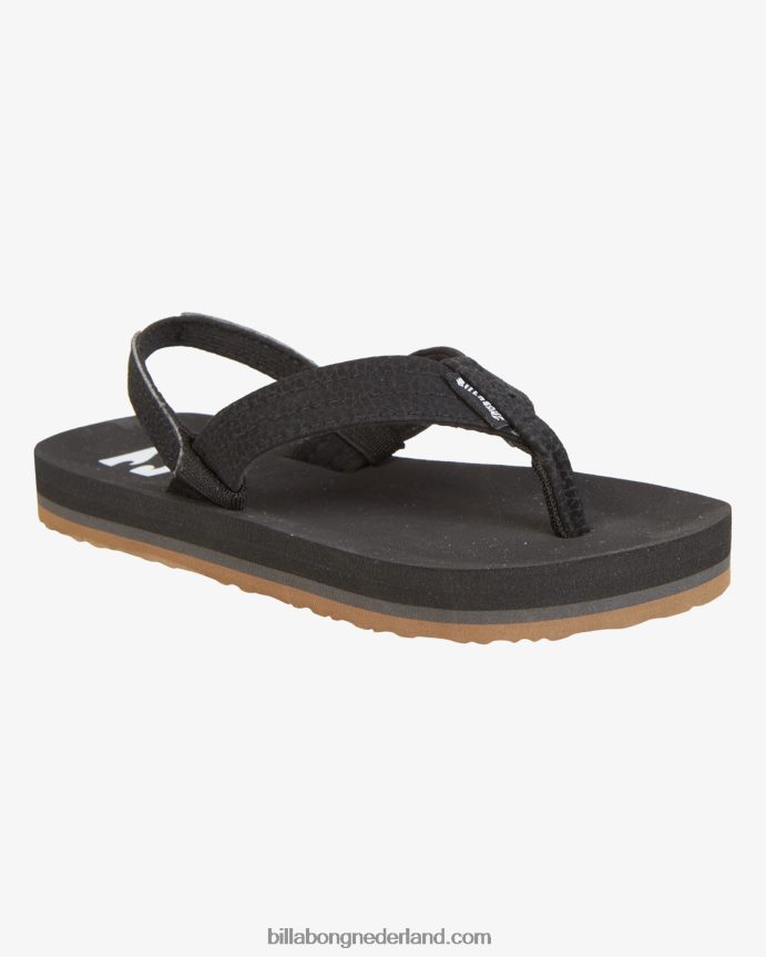 Billabong jongens gestookte sandalenzwart 4D20H724