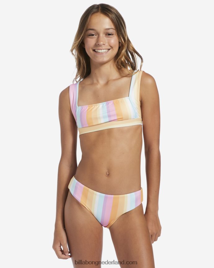 Billabong meisjes 4-16 aan de andere kant omkeerbare tank tweedelige zwemsetmulti 4D20H2738