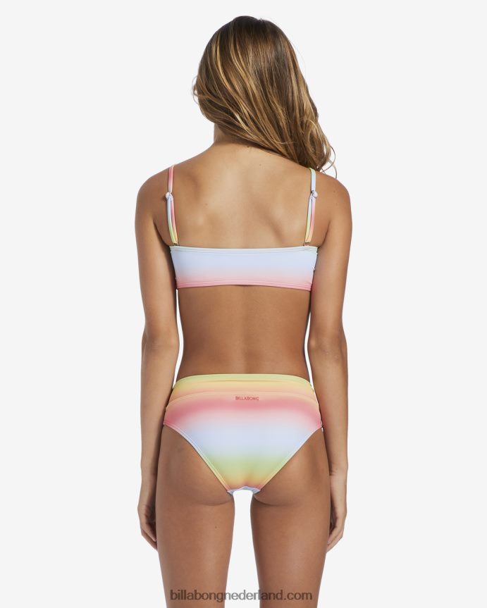 Billabong meisjes 4-16 rad regenboog crop tweedelige zwemsetmulti 4D20H2801