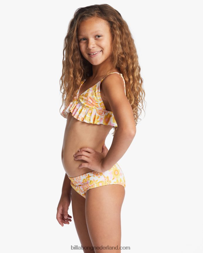 Billabong meisjes Wildflower tweedelige bikiniset met ruchesmulti 4D20H2647
