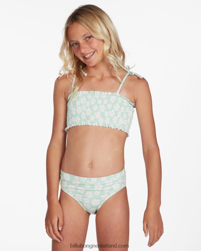 Billabong meisjes ditsy love gesmokte bikinisethoning dauw 4D20H2677
