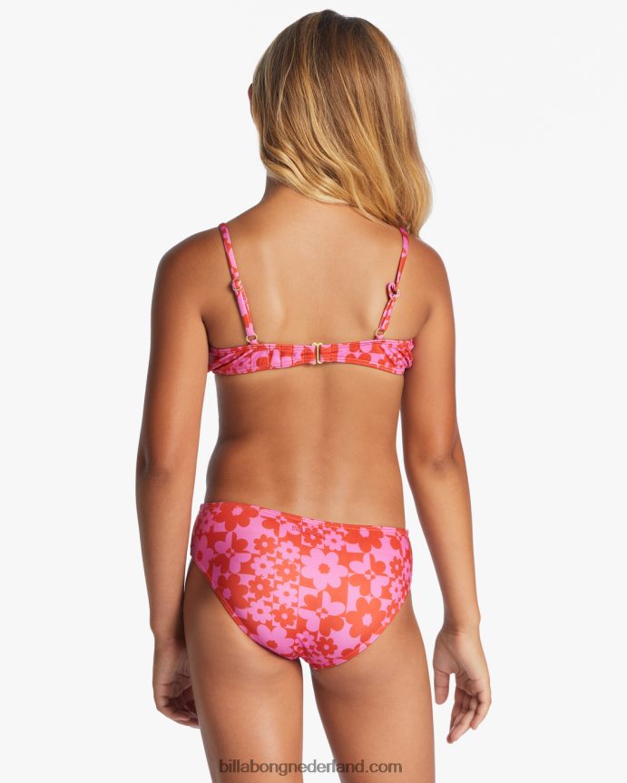 Billabong meisjes liefdesbrief gesmokte tweedelige tankbikinisetrode aloha 4D20H2638