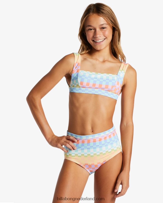 Billabong meisjes paradijs geruite tweedelige tankbikinisetmulti 4D20H2610