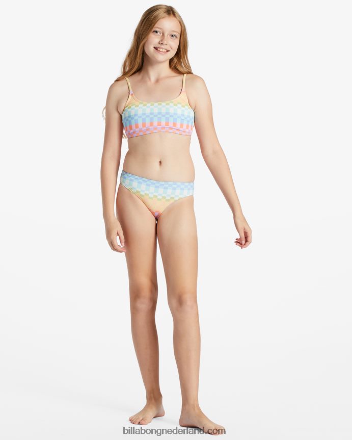 Billabong meisjes paradijs geruite tweedelige trilet bikinisetmulti 4D20H2649