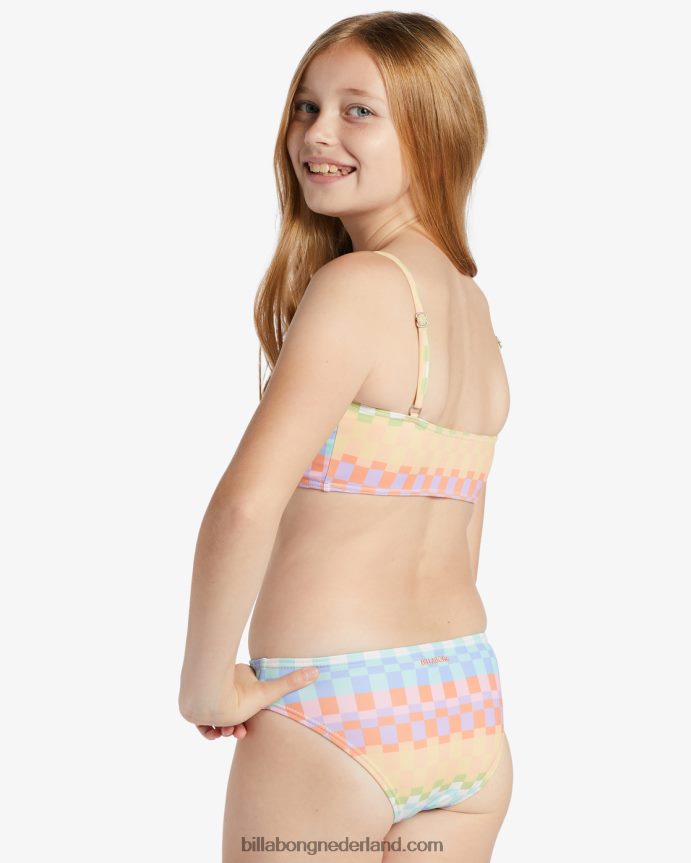 Billabong meisjes paradijs geruite tweedelige trilet bikinisetmulti 4D20H2649