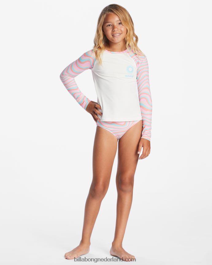 Billabong meisjes sorbet dreamz tweedelige bikiniset met lange mouwenmulti 4D20H2629