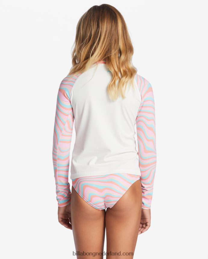 Billabong meisjes sorbet dreamz tweedelige bikiniset met lange mouwenmulti 4D20H2629