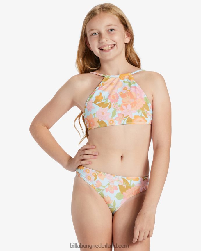 Billabong meisjes weggeblazen tweedelige hoogsluitende bikinisetmulti 4D20H2672