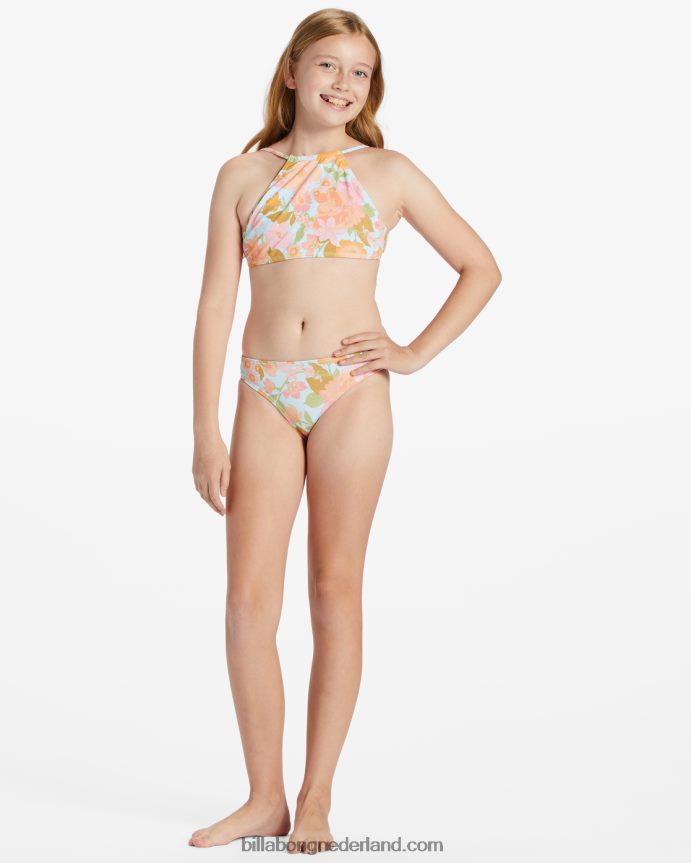 Billabong meisjes weggeblazen tweedelige hoogsluitende bikinisetmulti 4D20H2672