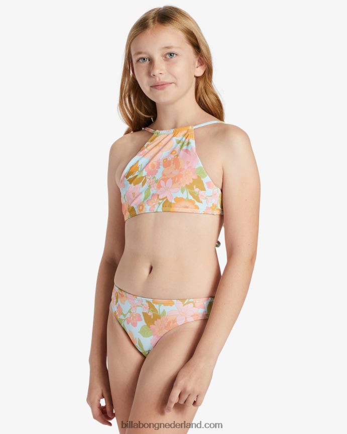 Billabong meisjes weggeblazen tweedelige hoogsluitende bikinisetmulti 4D20H2672
