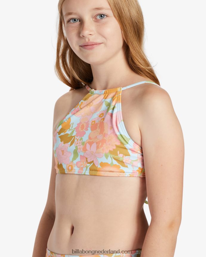 Billabong meisjes weggeblazen tweedelige hoogsluitende bikinisetmulti 4D20H2672