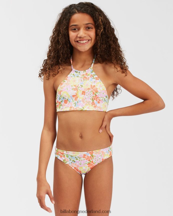 Billabong meisjes windsong hoogsluitende omkeerbare bikinisetmulti 4D20H2811