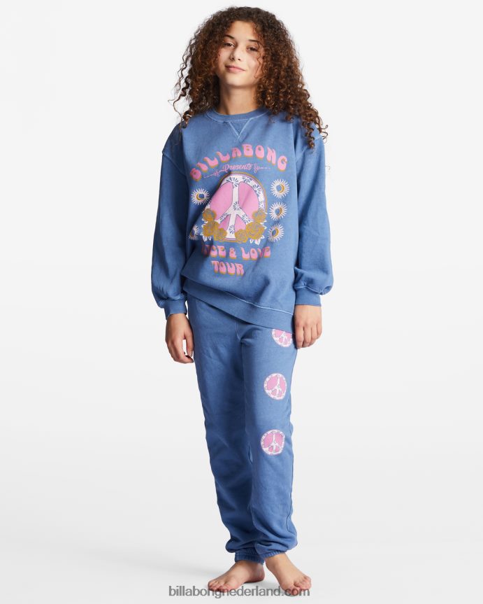 Billabong meisjes golvende joggingbroek met hoge taille makengemiddelde wijnoogst 4D20H2792