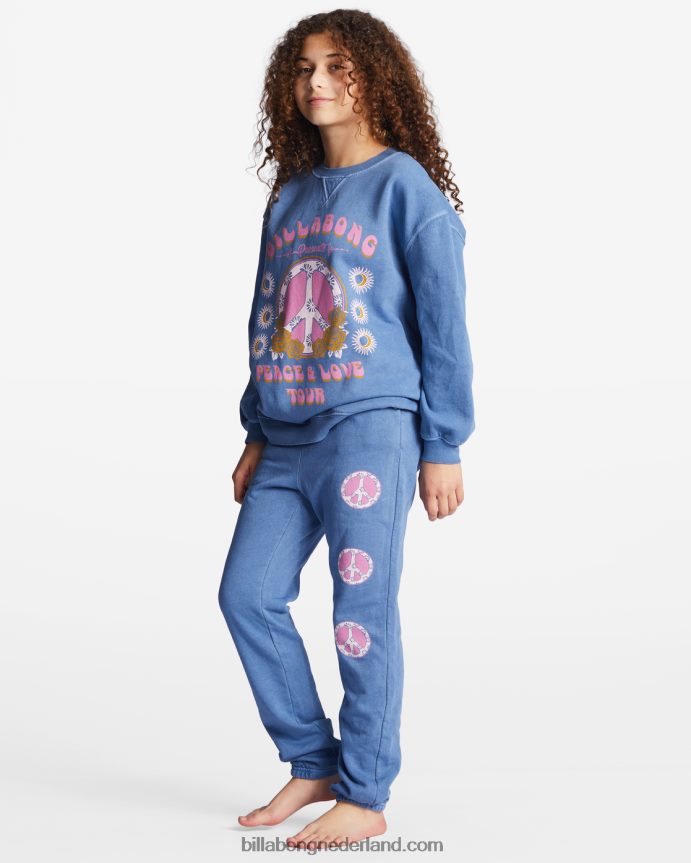 Billabong meisjes golvende joggingbroek met hoge taille makengemiddelde wijnoogst 4D20H2792