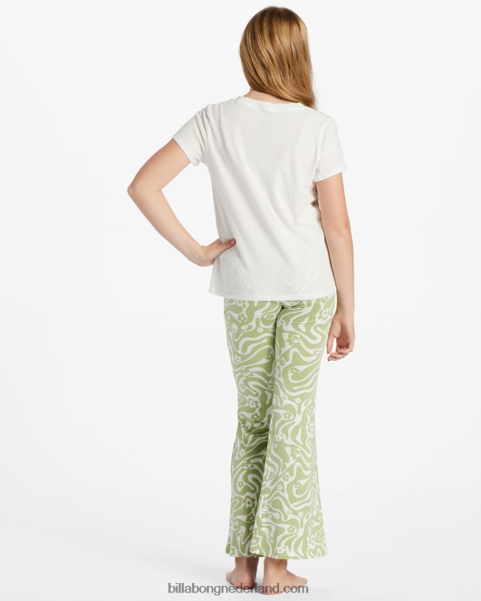 Billabong meisjes vertel me wijd uitlopende broek met elastische taillewilg 4D20H2621