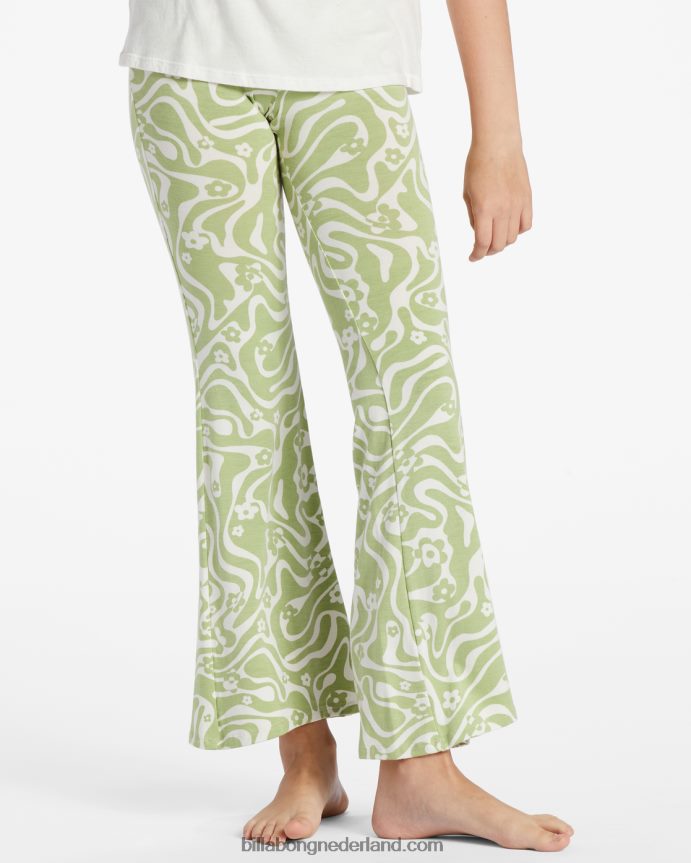 Billabong meisjes vertel me wijd uitlopende broek met elastische taillewilg 4D20H2621