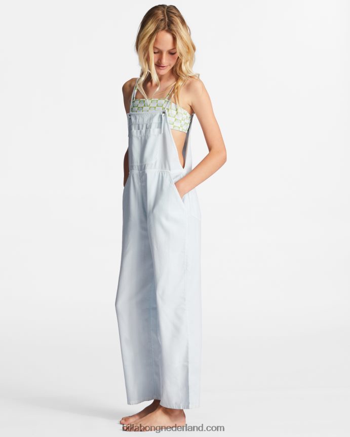 Billabong meisjes wilde lengtes jr overallslichte chambray 4D20H2678