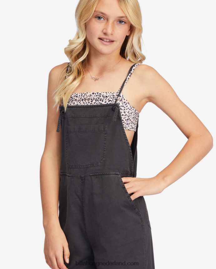 Billabong meisjes wilde lengtes jr overallsuit zwart 4D20H2602