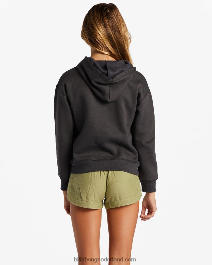 Billabong meisjes surf erfgoed hoodieuit zwart 4D20H2632