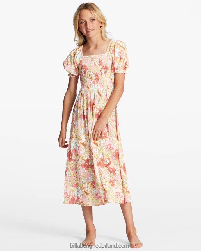 Billabong meisjes 4-16 lente midi-jurkroze knipoog 4D20H2799