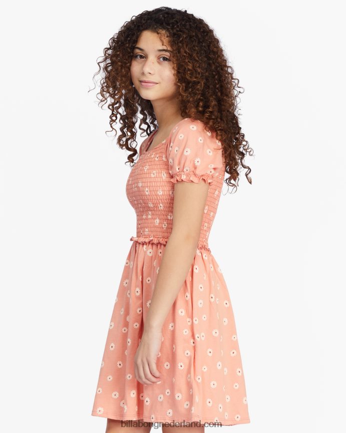 Billabong meisjes dans rond babydoll mini-jurkcanyon zonsondergang 4D20H2768