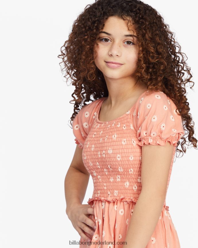 Billabong meisjes dans rond babydoll mini-jurkcanyon zonsondergang 4D20H2768
