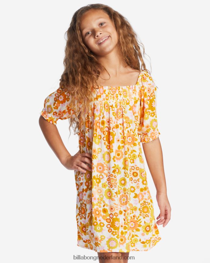 Billabong meisjes feelin zoete babydoll jurksinaasappelschil 4D20H2652