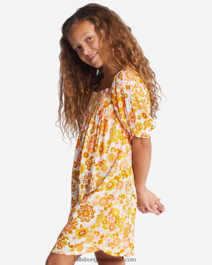 Billabong meisjes feelin zoete babydoll jurksinaasappelschil 4D20H2652
