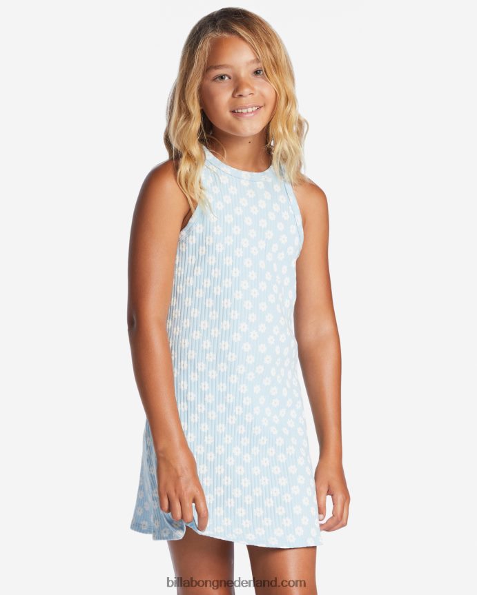 Billabong meisjes picking daisys ribgebreide jurkdenim 4D20H2618