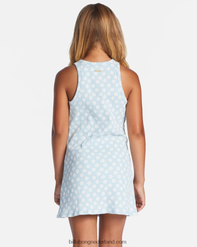 Billabong meisjes picking daisys ribgebreide jurkdenim 4D20H2618