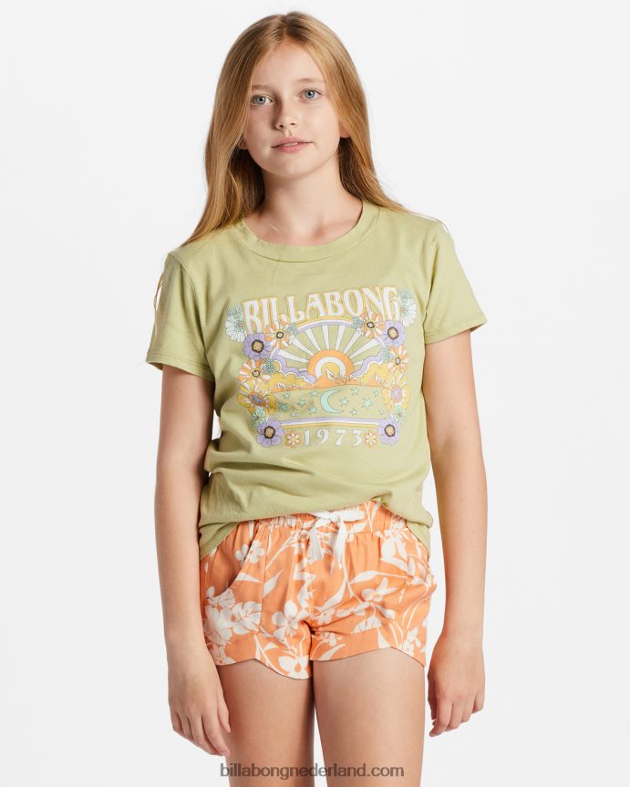 Billabong meisjes mad for you korte broek met elastische taillepittige mandarijn 4D20H2656