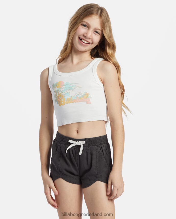Billabong meisjes mad for you korte broek met elastische tailleuit zwart 4D20H2599