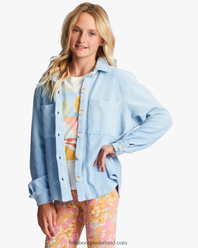 Billabong meisjes 4-16 dromerige kleuren overshirtzangvogel blauw 4D20H2736