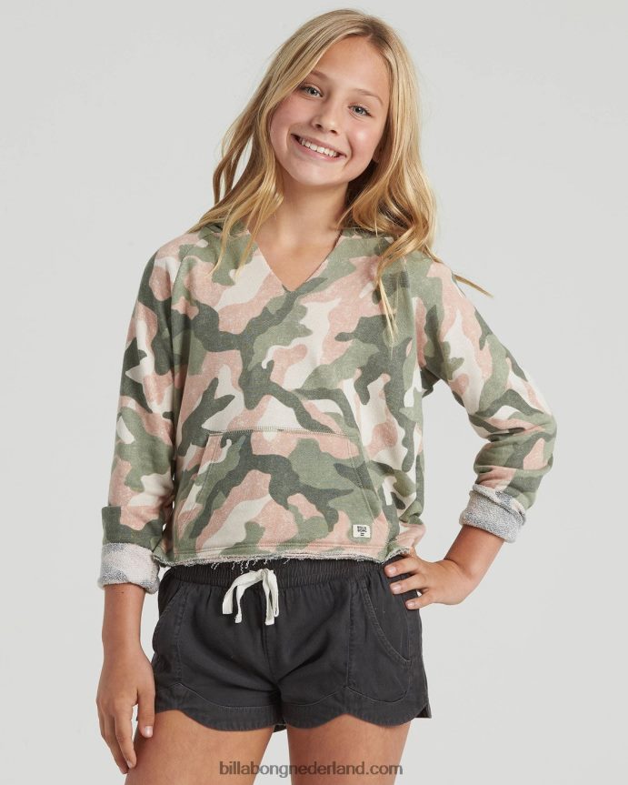 Billabong meisjes kamp dag sweatshirtleger camo 4D20H2806