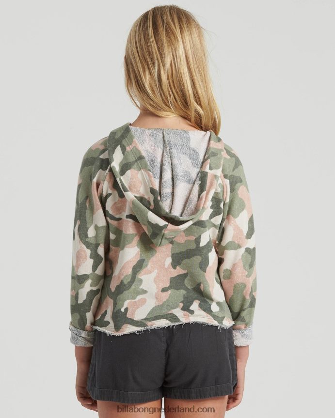 Billabong meisjes kamp dag sweatshirtleger camo 4D20H2806