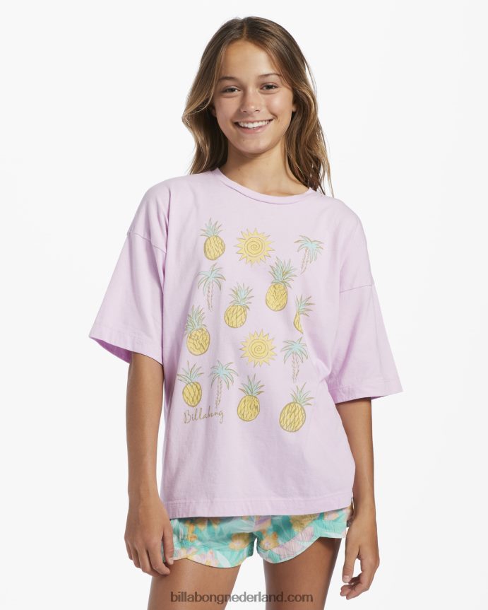Billabong meisjes 4-16 ananas feest oversized T-shirtlicht lila 4D20H2690