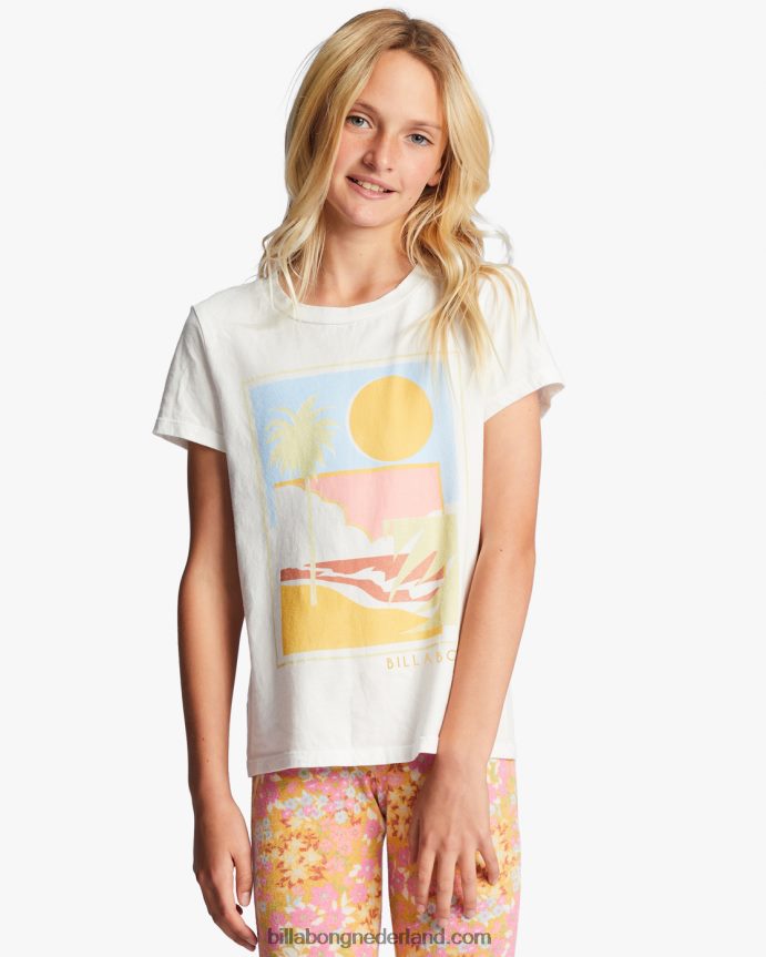 Billabong meisjes 4-16 california trip oversized t-shirtzout kristal 4D20H2689
