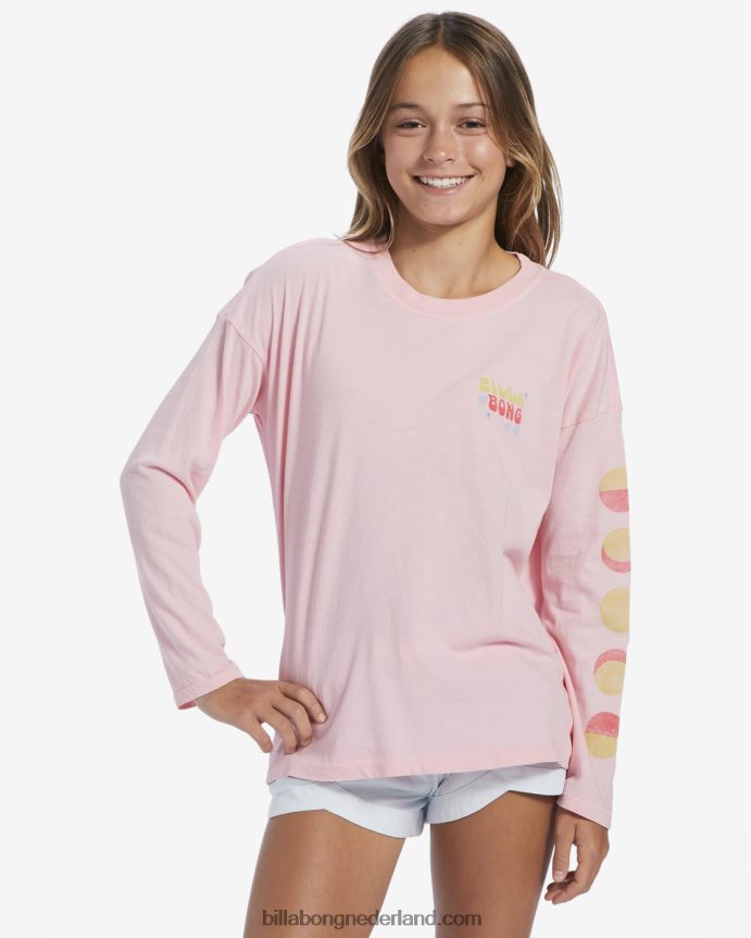 Billabong meisjes 4-16 ochtendgolven t-shirtzacht roze 4D20H2734
