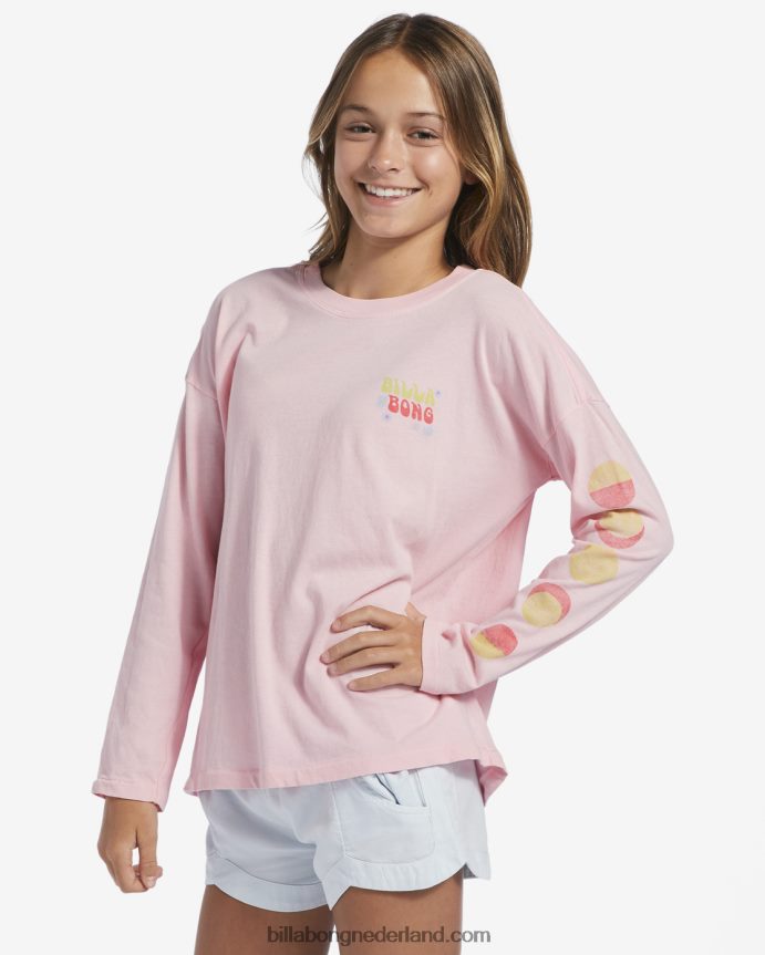 Billabong meisjes 4-16 ochtendgolven t-shirtzacht roze 4D20H2734