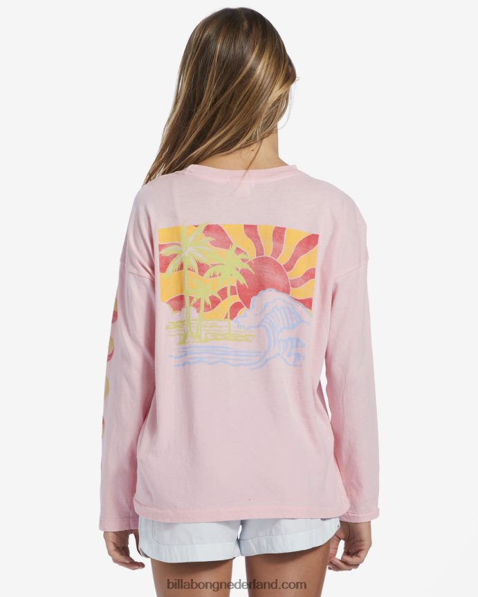 Billabong meisjes 4-16 ochtendgolven t-shirtzacht roze 4D20H2734