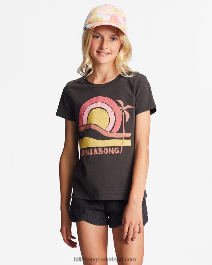 Billabong meisjes 4-16 oversized T-shirtuit zwart 4D20H2769
