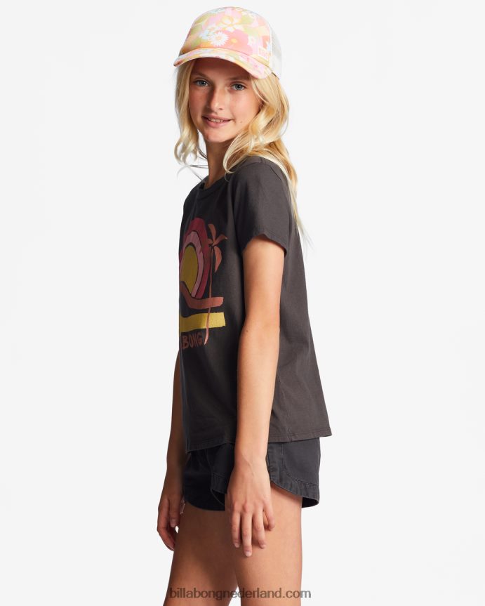 Billabong meisjes 4-16 oversized T-shirtuit zwart 4D20H2769