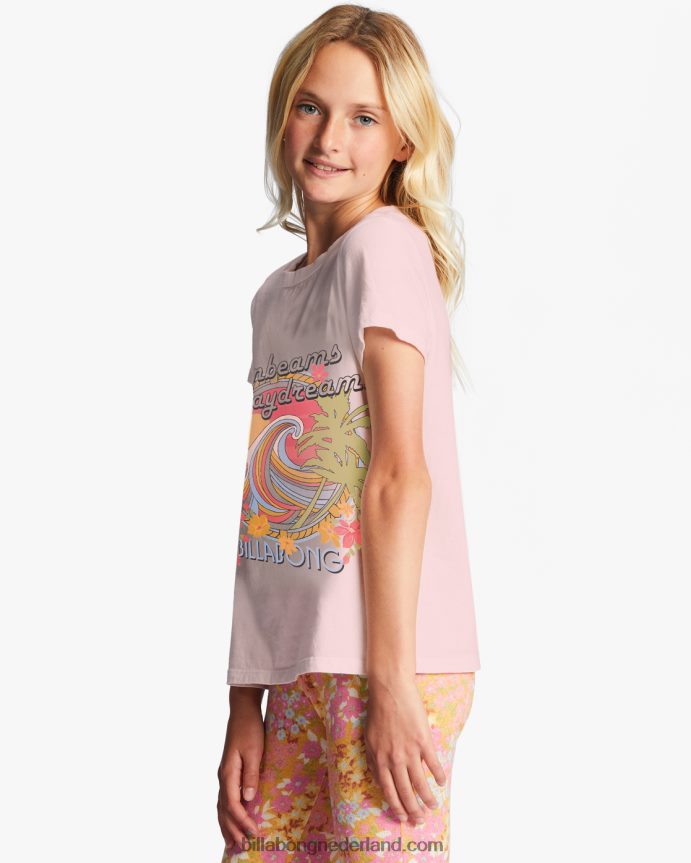 Billabong meisjes 4-16 sunbeam en day dream oversized t-shirtzacht roze 4D20H2701
