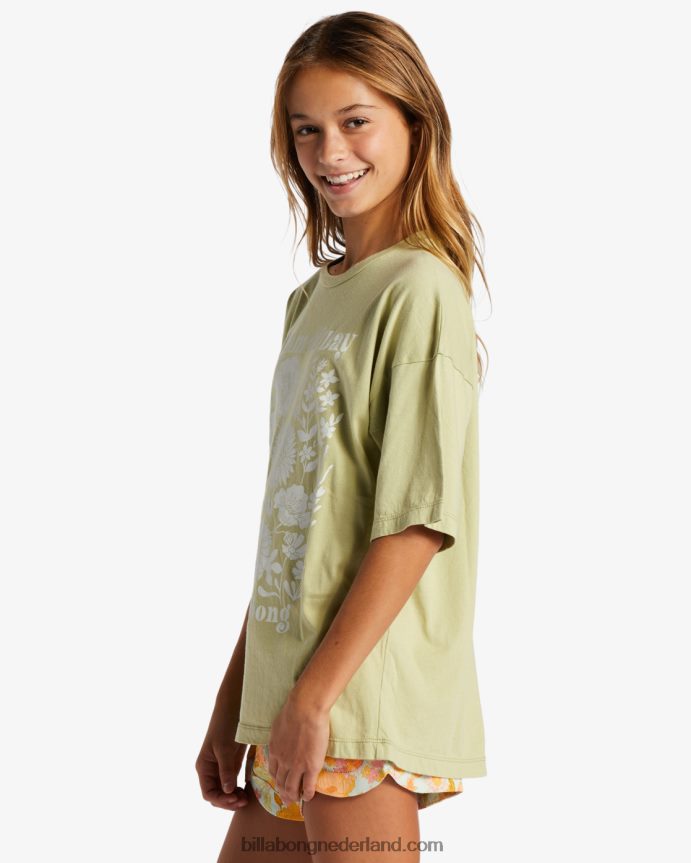Billabong meisjes droom de hele dag t-shirtwilg 4D20H2614