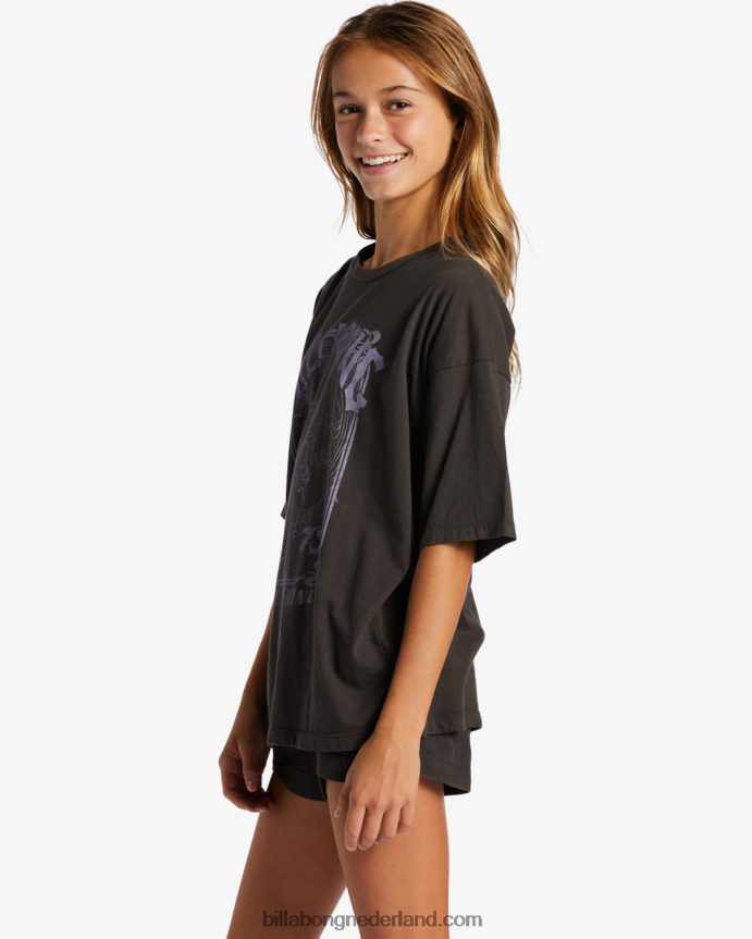Billabong meisjes laat het glanzen t-shirtuit zwart 4D20H2615