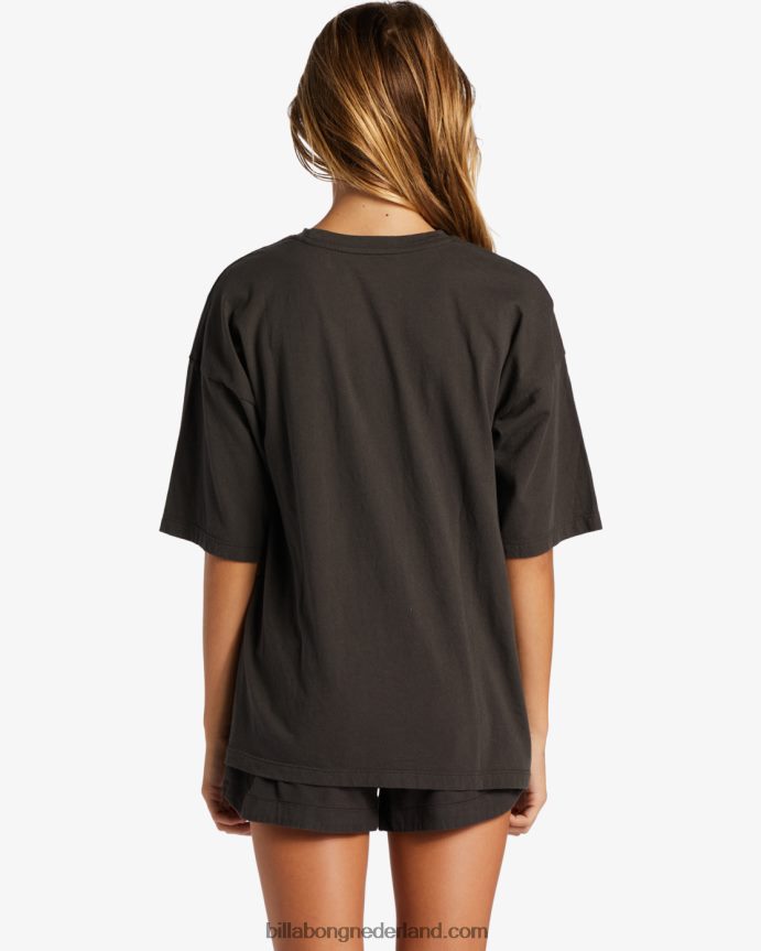 Billabong meisjes laat het glanzen t-shirtuit zwart 4D20H2615