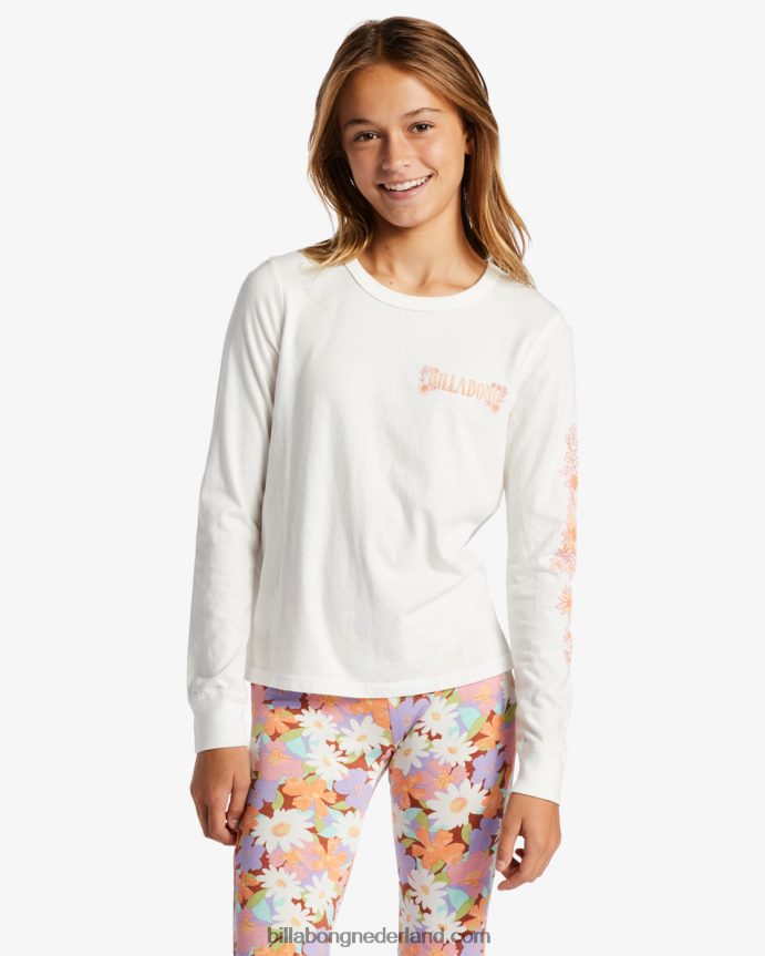 Billabong meisjes liefde bloeit t-shirtzout kristal 4D20H2639