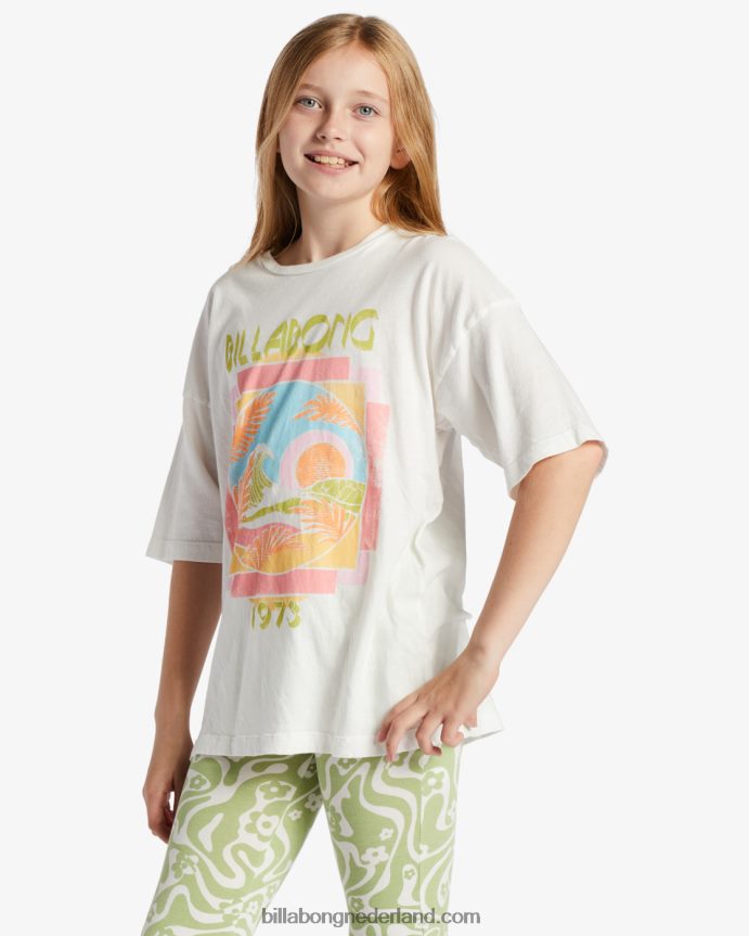 Billabong meisjes onder de handpalmen t-shirtzout kristal 4D20H2623